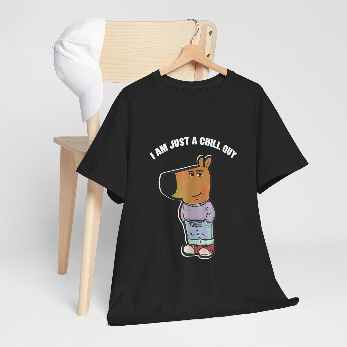 T-shirt humoristique unisexe en coton épais - Chill Guy