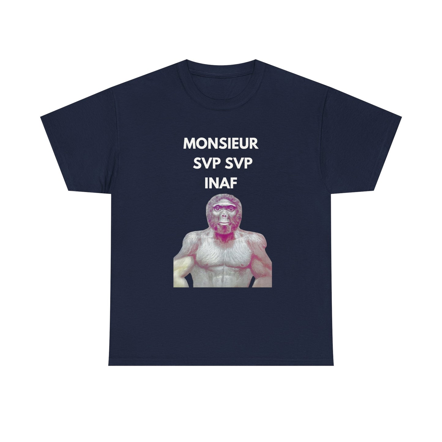 T-shirt humoristique unisexe en coton épais - Monsieur Svp Inaf