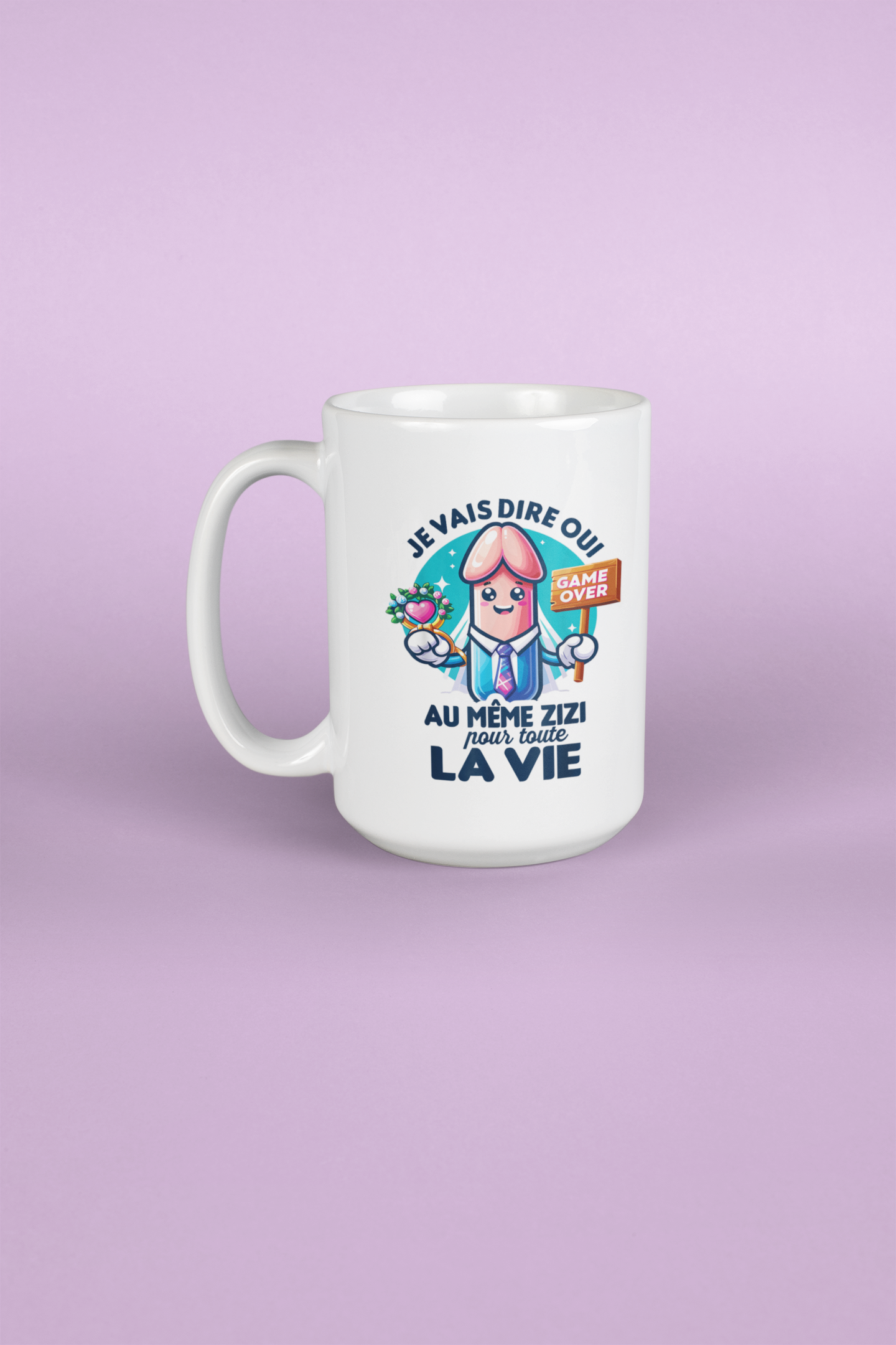 Tasse blanche de 325 ml –Je vais dire oui au même zizi pour toute la vie