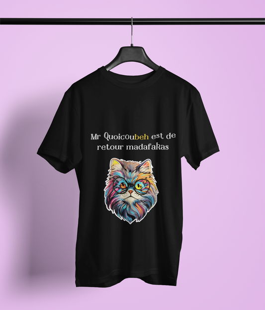 T-shirt humoristique unisexe en coton épais -Trend Quoicoubeh