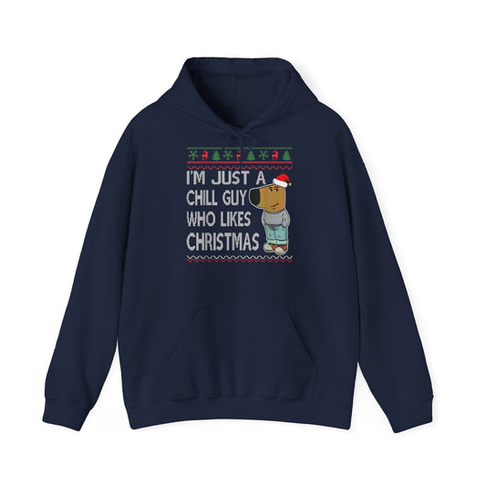 Hoodie unisexe drôle - Sweat-shirt graphique Chill guy Noel