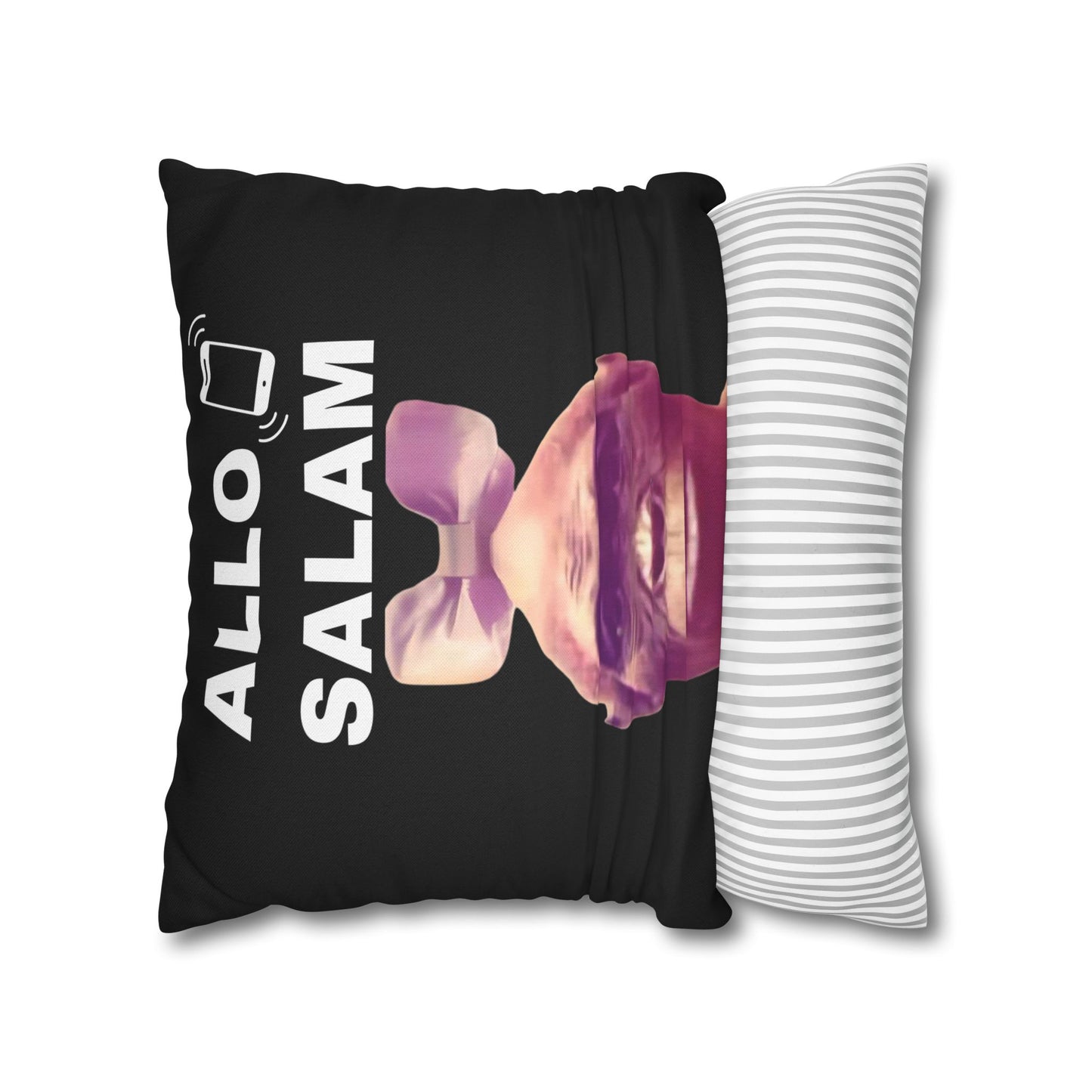 Taie d’oreiller Amusante – Décoration Humoristique pour la Maison Le singe Allo salam