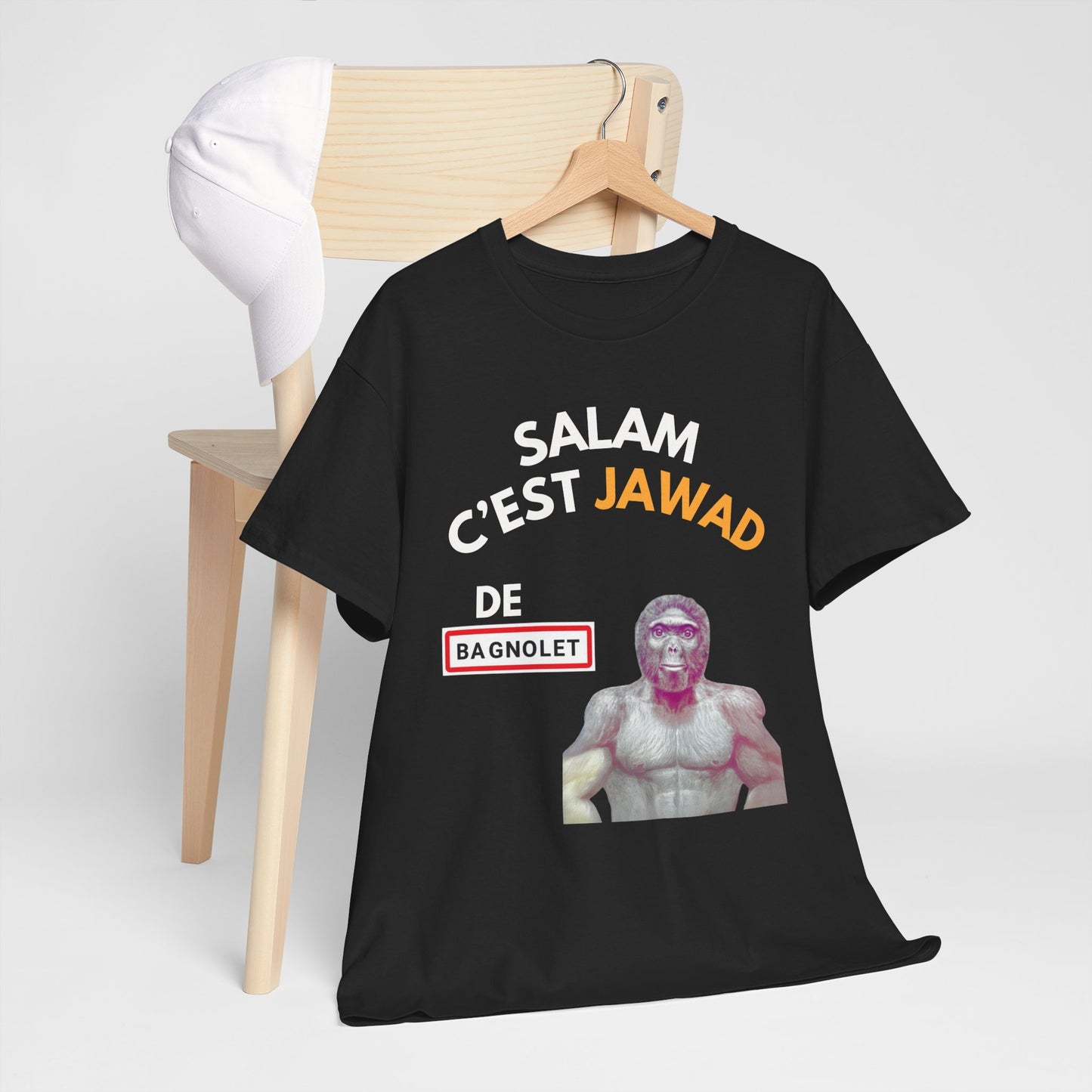 T-shirt humoristique unisexe en coton épais - Bassem Salam c'est Jawad de Bagnolet