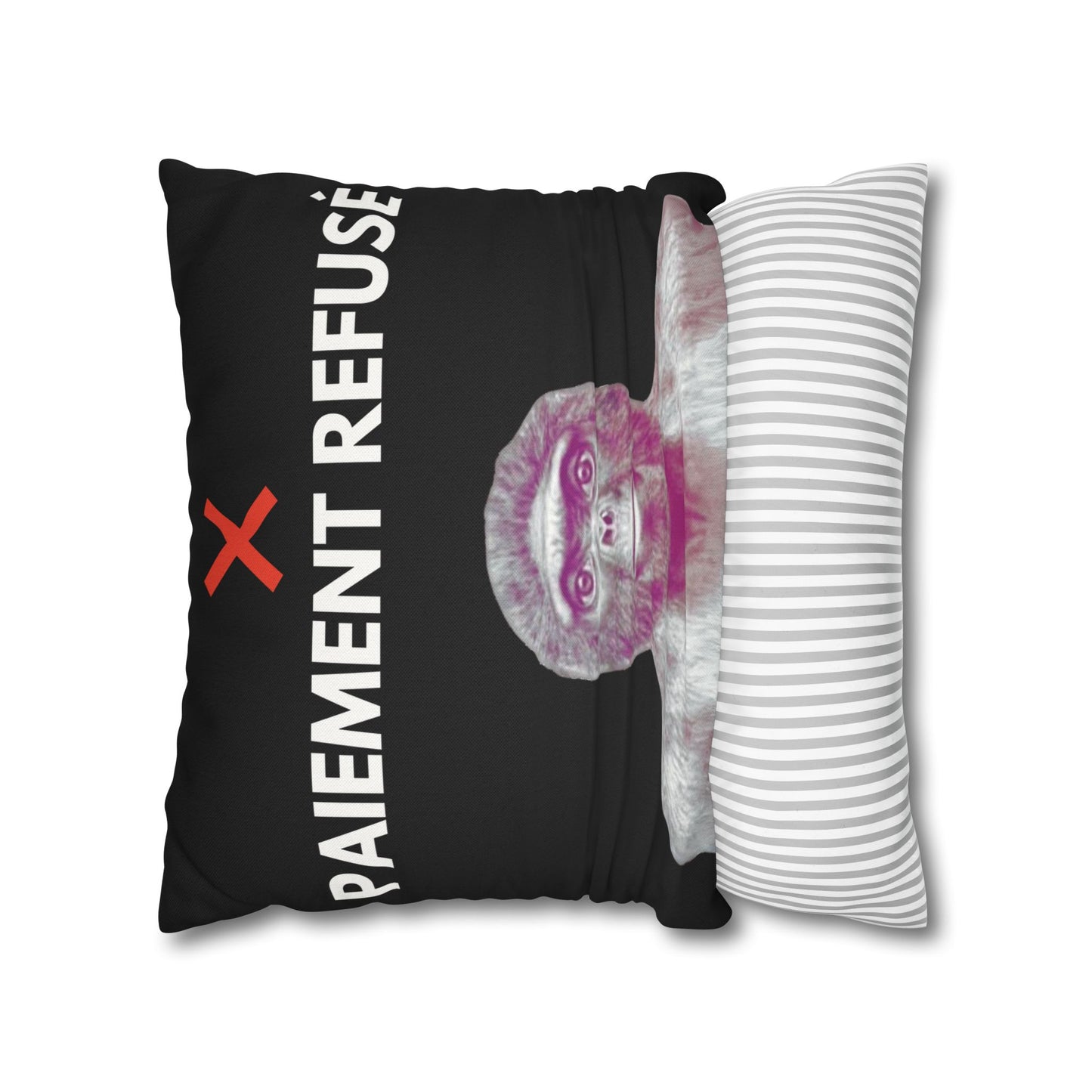 Taie d’oreiller Amusante – Décoration Humoristique pour la Maison Le singe Paiement refusé