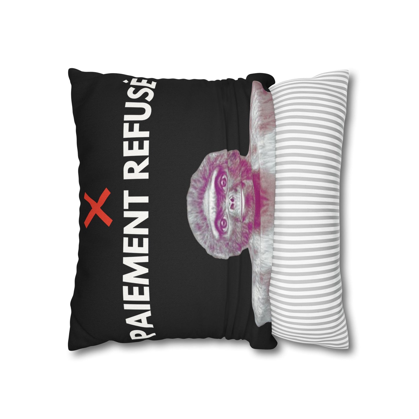 Taie d’oreiller Amusante – Décoration Humoristique pour la Maison Le singe Paiement refusé