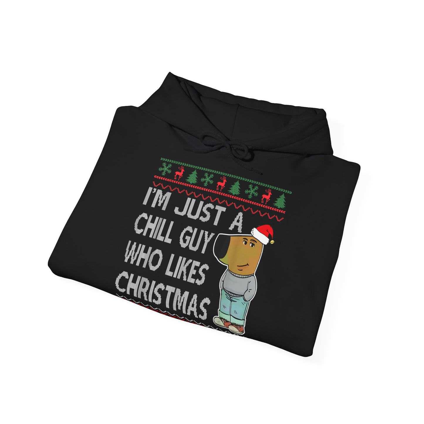 Hoodie unisexe drôle - Sweat-shirt graphique Chill guy Noel