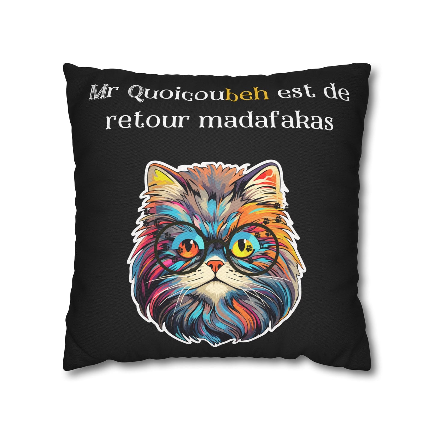 Taie d’oreiller Amusante – Décoration Humoristique pour la Maison Quoicoubeh madafakas