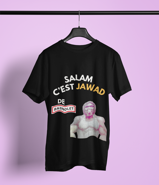 T-shirt humoristique unisexe en coton épais - Bassem Salam c'est Jawad de Bagnolet