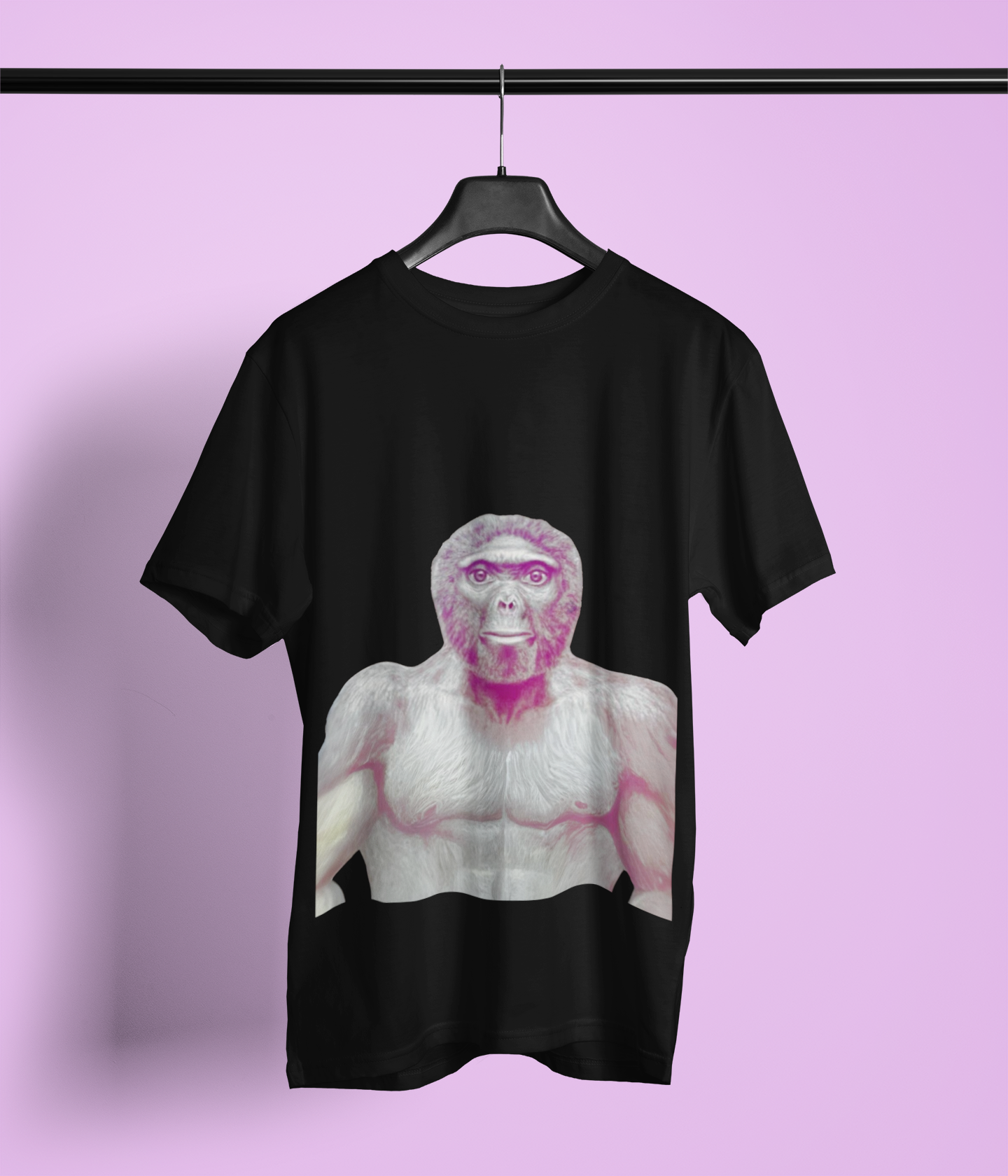 T-shirt humoristique unisexe en coton épais - Allo Salam Trend le singe