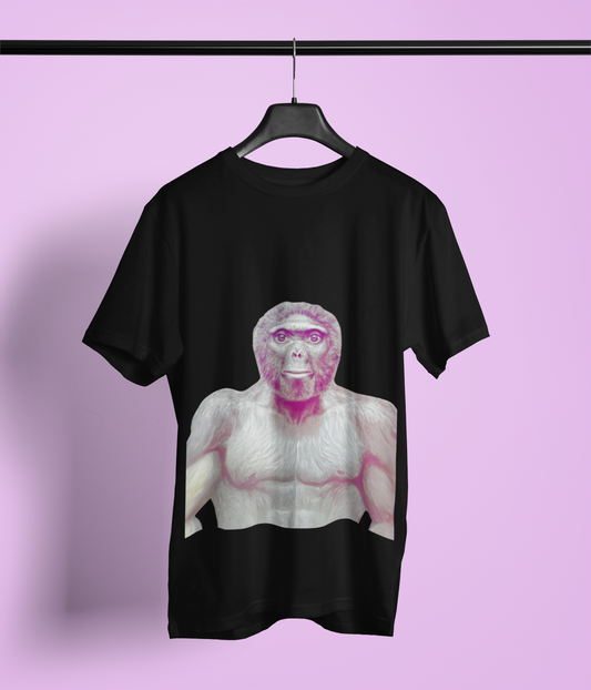 T-shirt humoristique unisexe en coton épais - Allo Salam Trend le singe