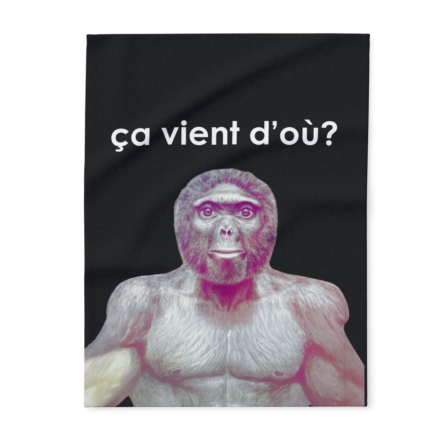 Plaid en polaire arctique Le singe ça vient d'où