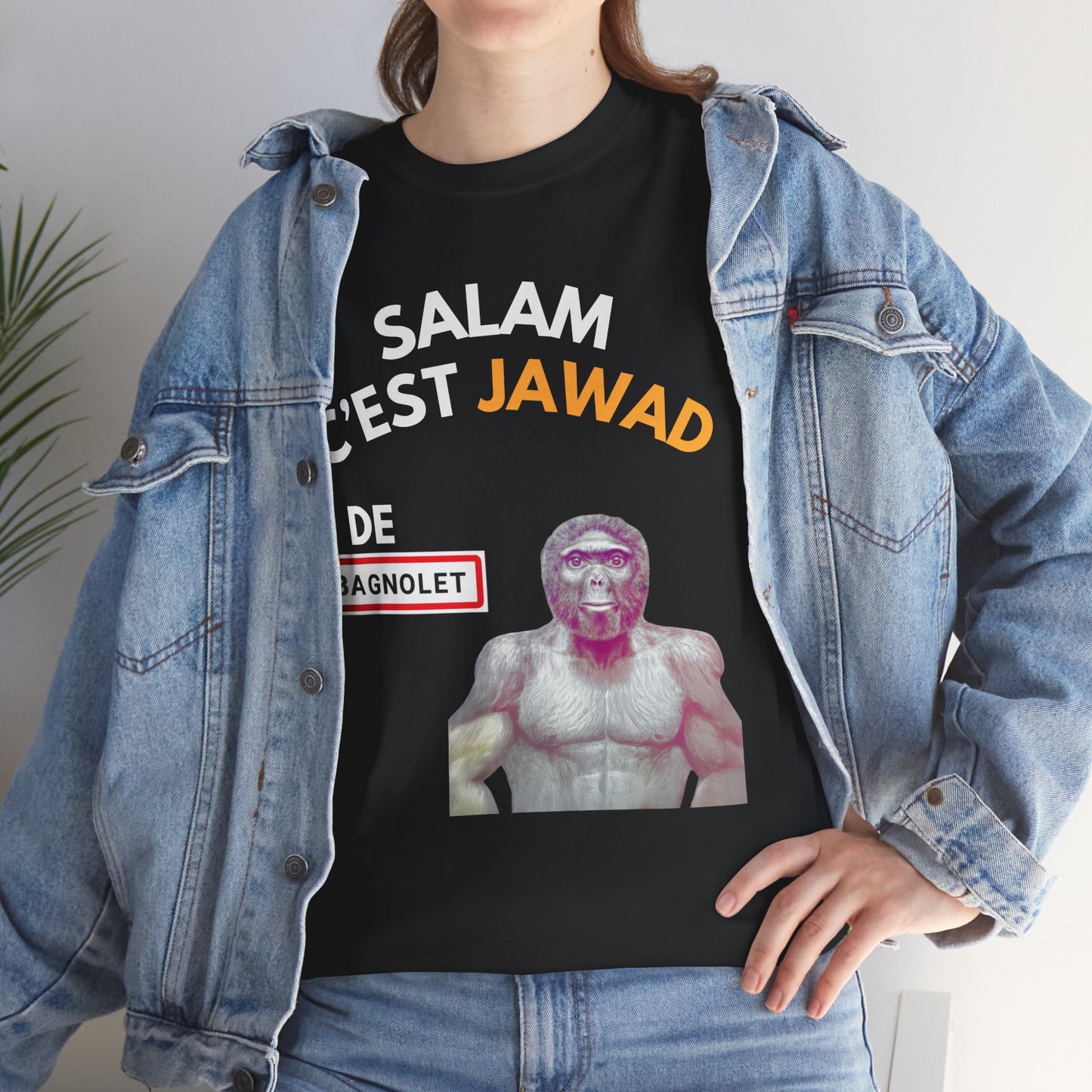T-shirt humoristique unisexe en coton épais - Bassem Salam c'est Jawad de Bagnolet