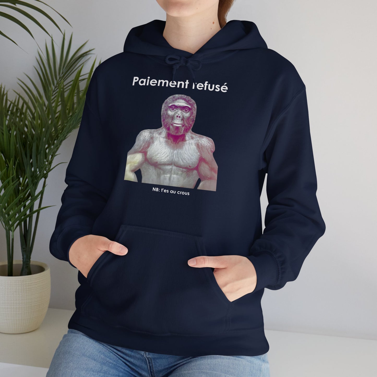Hoodie unisexe drôle - Sweat-shirt graphique Quoicoubeh Paiement refusé