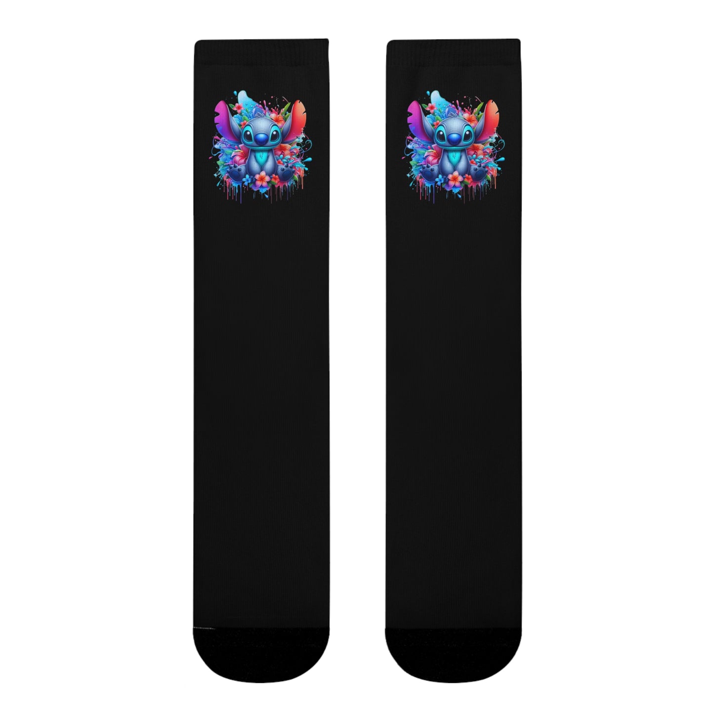 Chaussettes Crew Personnalisées en Sublimation – Design Graphique Amusant avec 'Stitch'