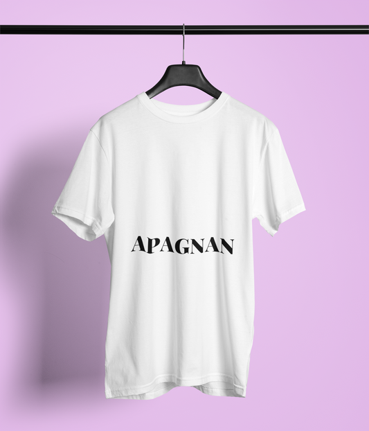 Unisex Funny T-Shirt in Thick Cotton -Apagnan Quoicoubeh