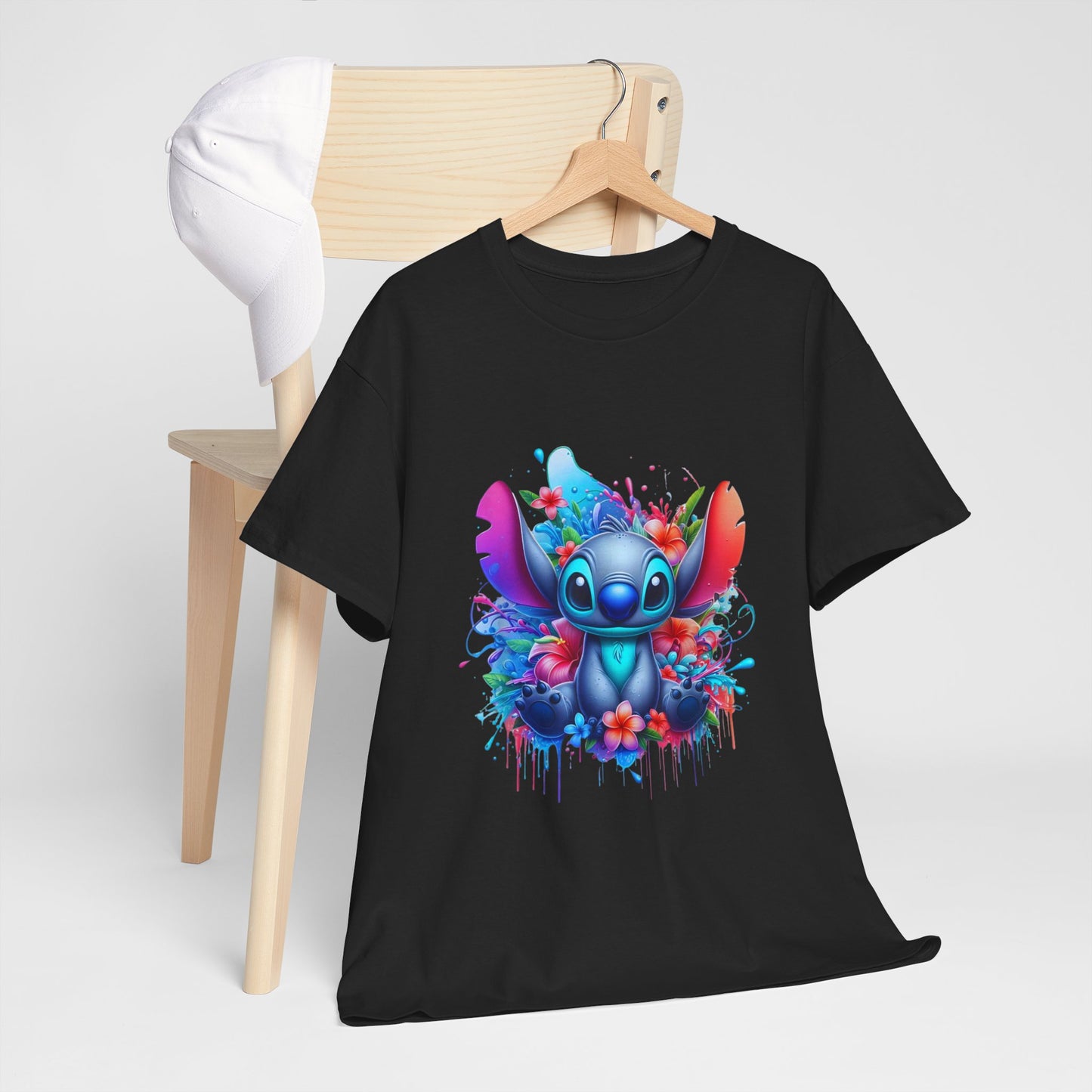 T-shirt humoristique unisexe en coton épais - Stitch