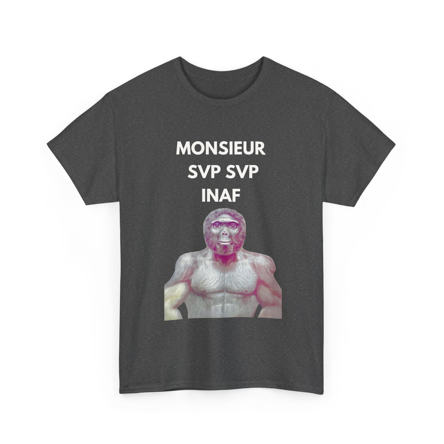 T-shirt humoristique unisexe en coton épais - Monsieur Svp Inaf