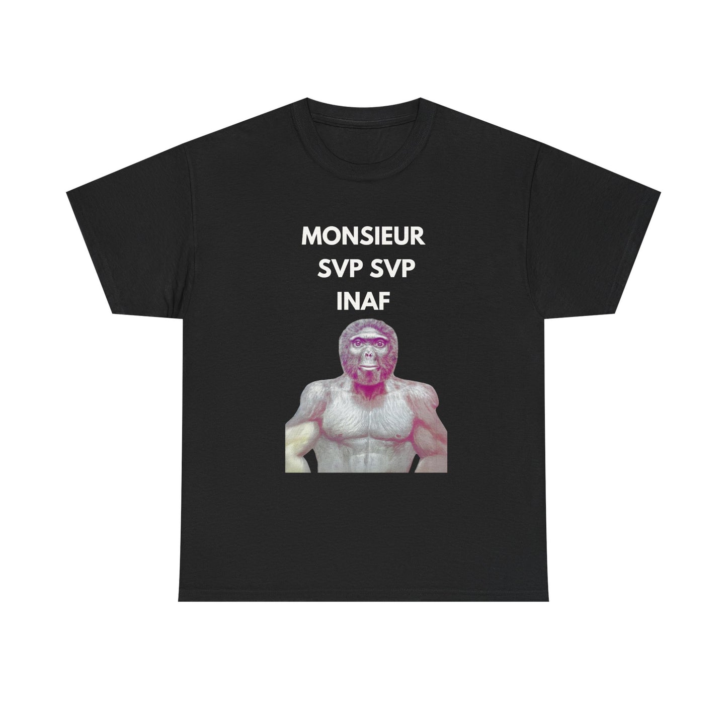 T-shirt humoristique unisexe en coton épais - Monsieur Svp Inaf