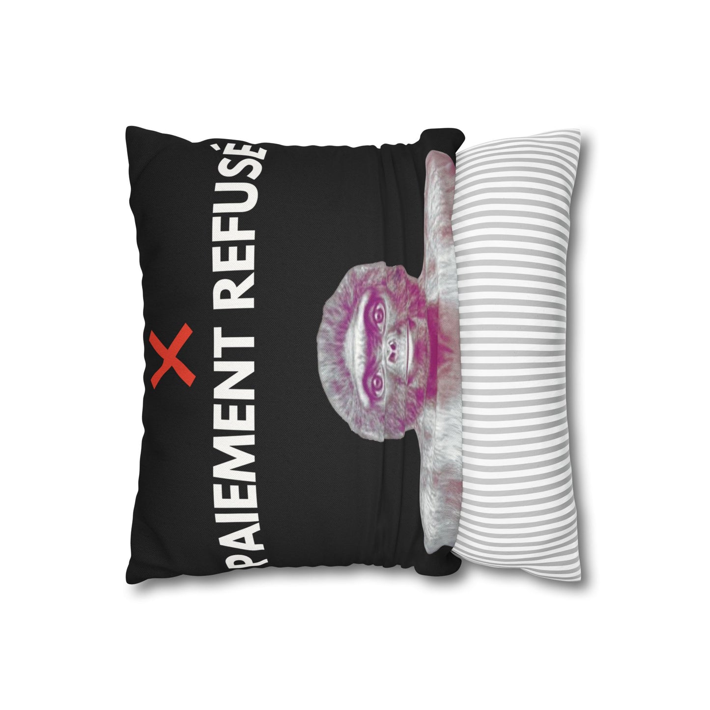 Taie d’oreiller Amusante – Décoration Humoristique pour la Maison Le singe Paiement refusé