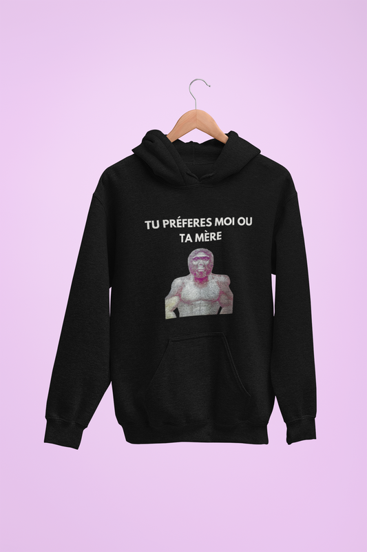 Hoodie unisexe drôle - Sweat-shirt graphique Tu préfère  moi ou ta mère