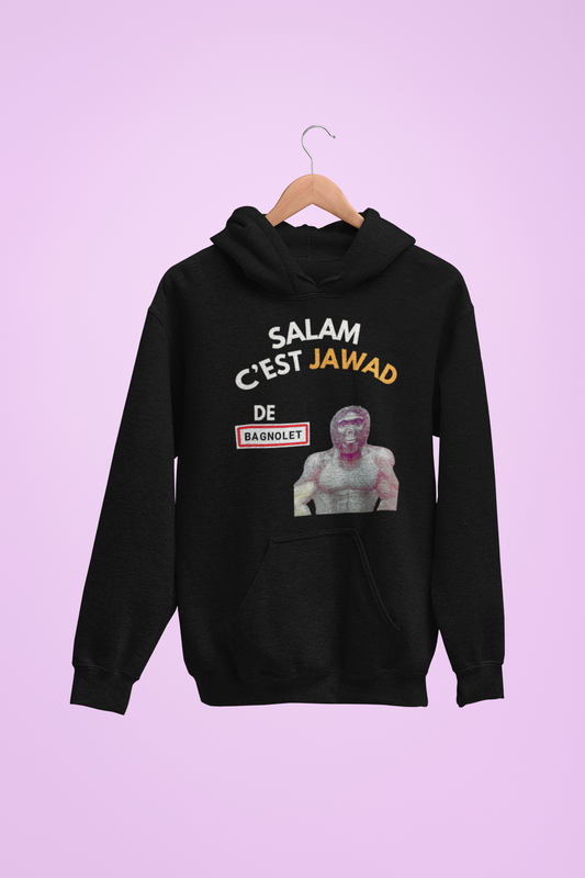 Hoodie unisexe drôle - Sweat-shirt graphique Quoicoubeh  Salam c'est jawad de Bagnolet