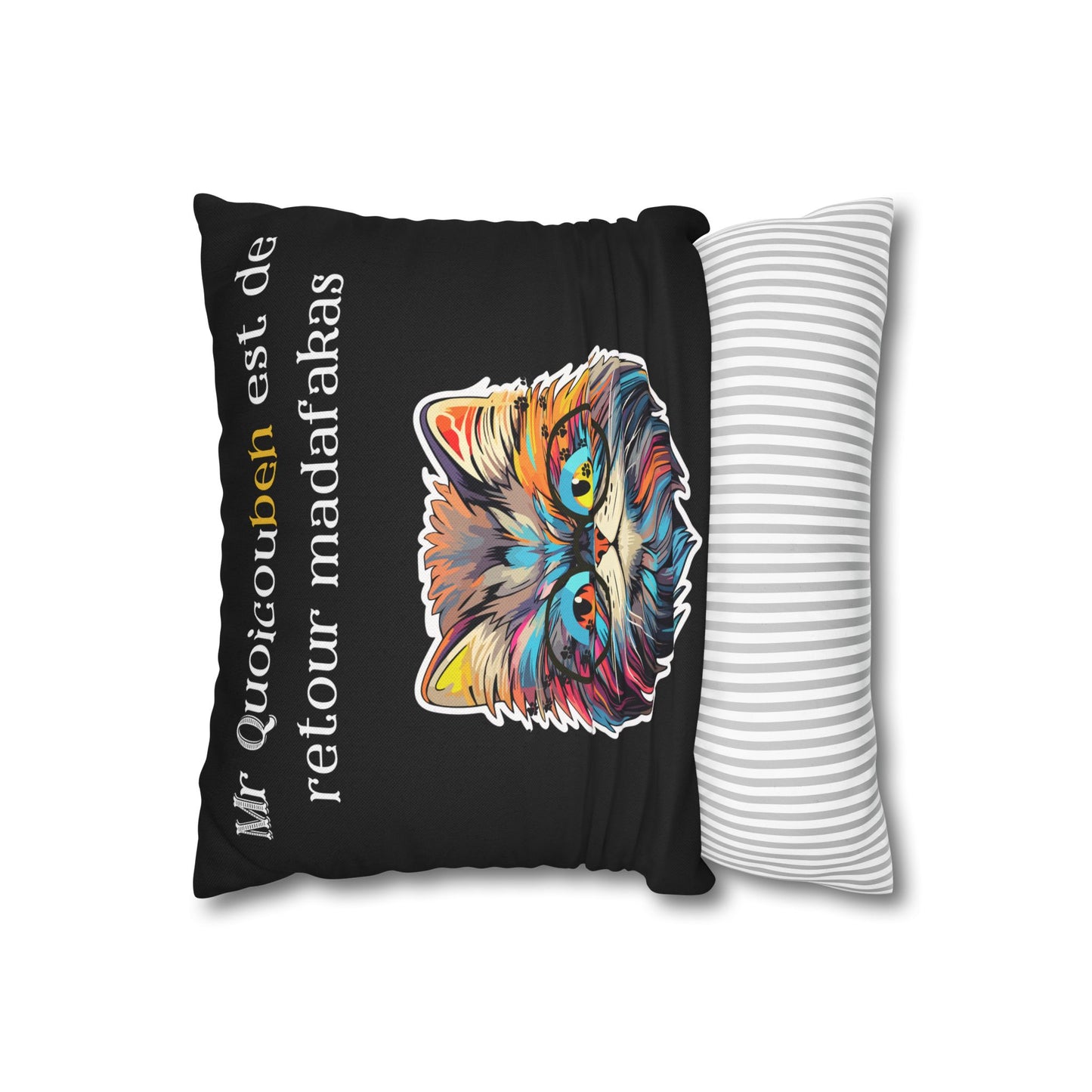 Taie d’oreiller Amusante – Décoration Humoristique pour la Maison Quoicoubeh madafakas