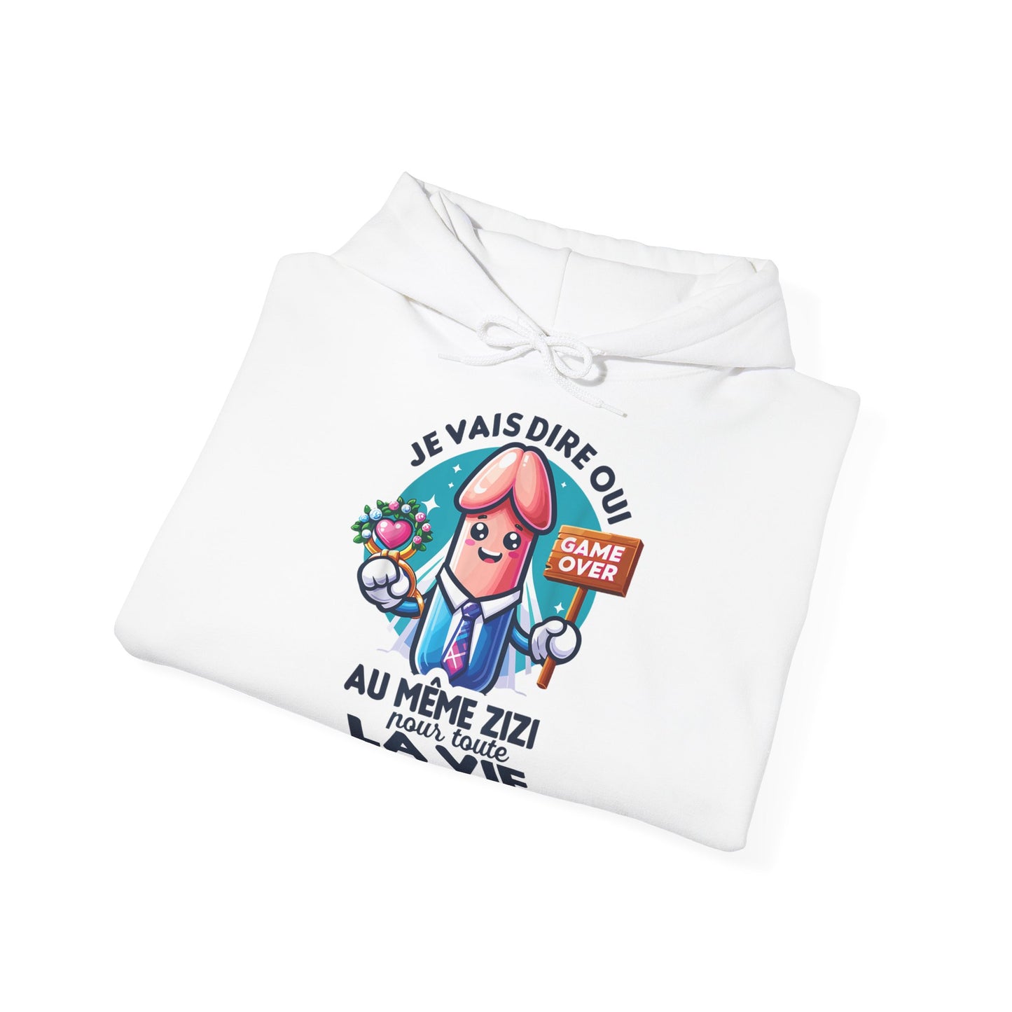 Hoodie unisexe drôle - Sweat-shirt graphique Je vais dire oui au même Zizi toute la vie