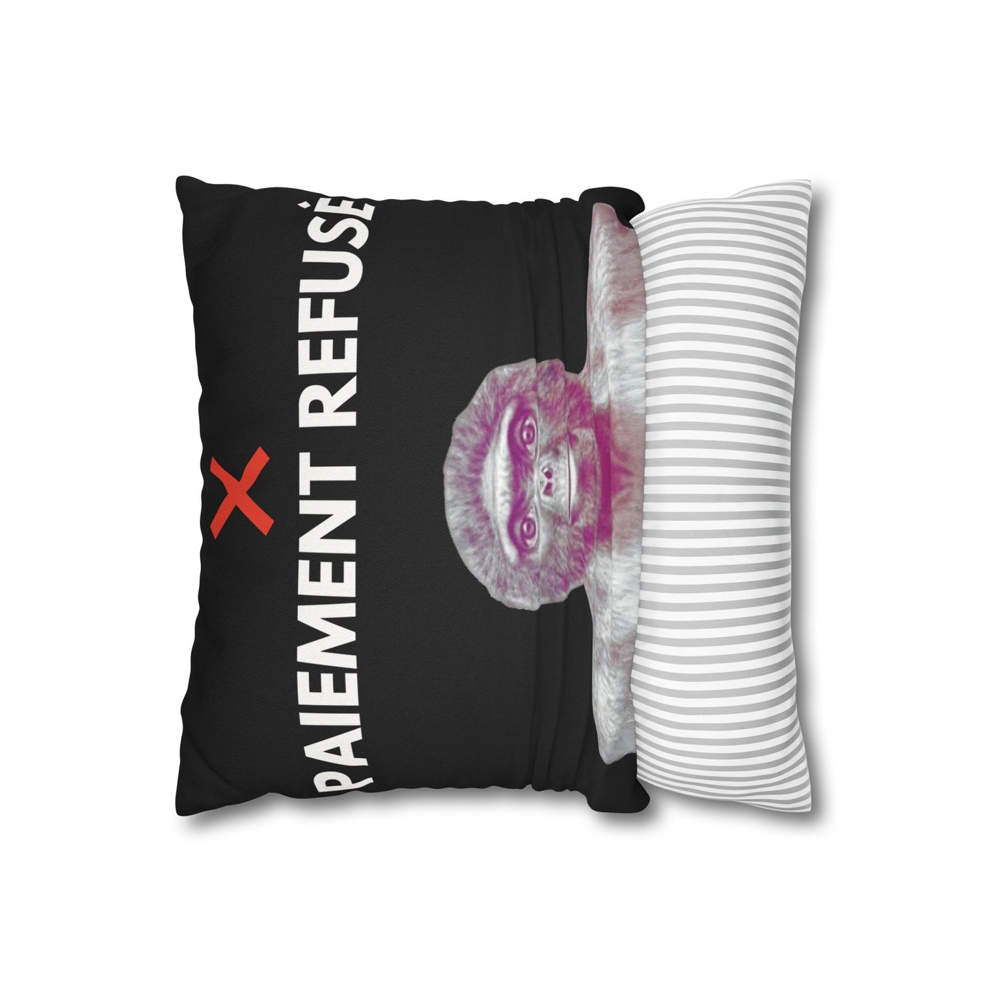 Taie d’oreiller Amusante – Décoration Humoristique pour la Maison Le singe Paiement refusé