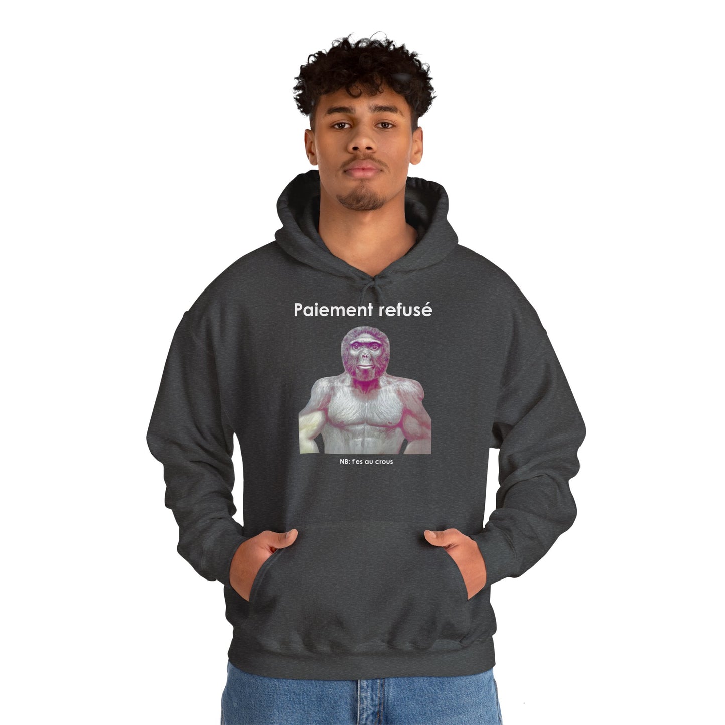 Hoodie unisexe drôle - Sweat-shirt graphique Quoicoubeh Paiement refusé