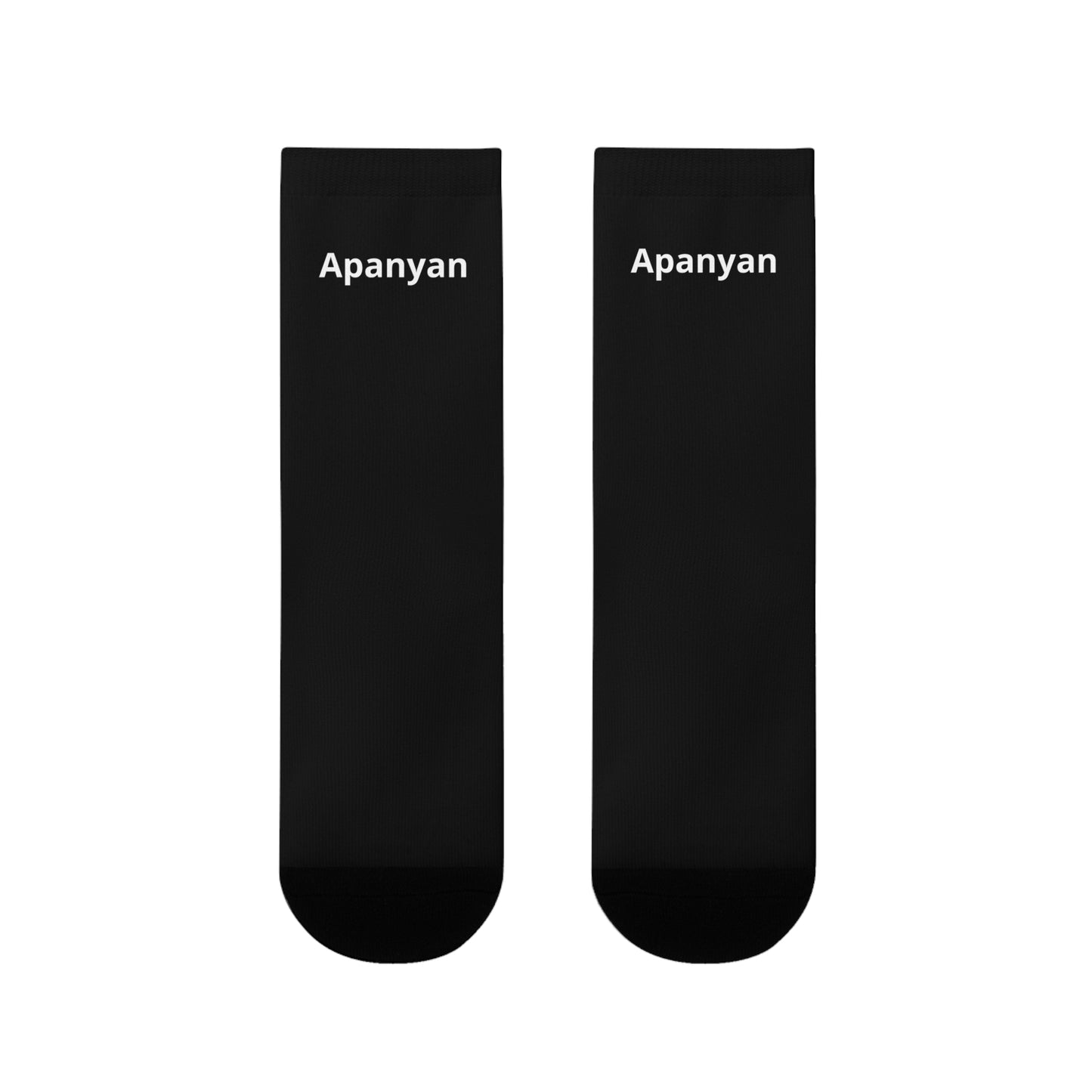 Chaussettes Crew Personnalisées en Sublimation – Design Graphique Amusant avec 'Apagnan'