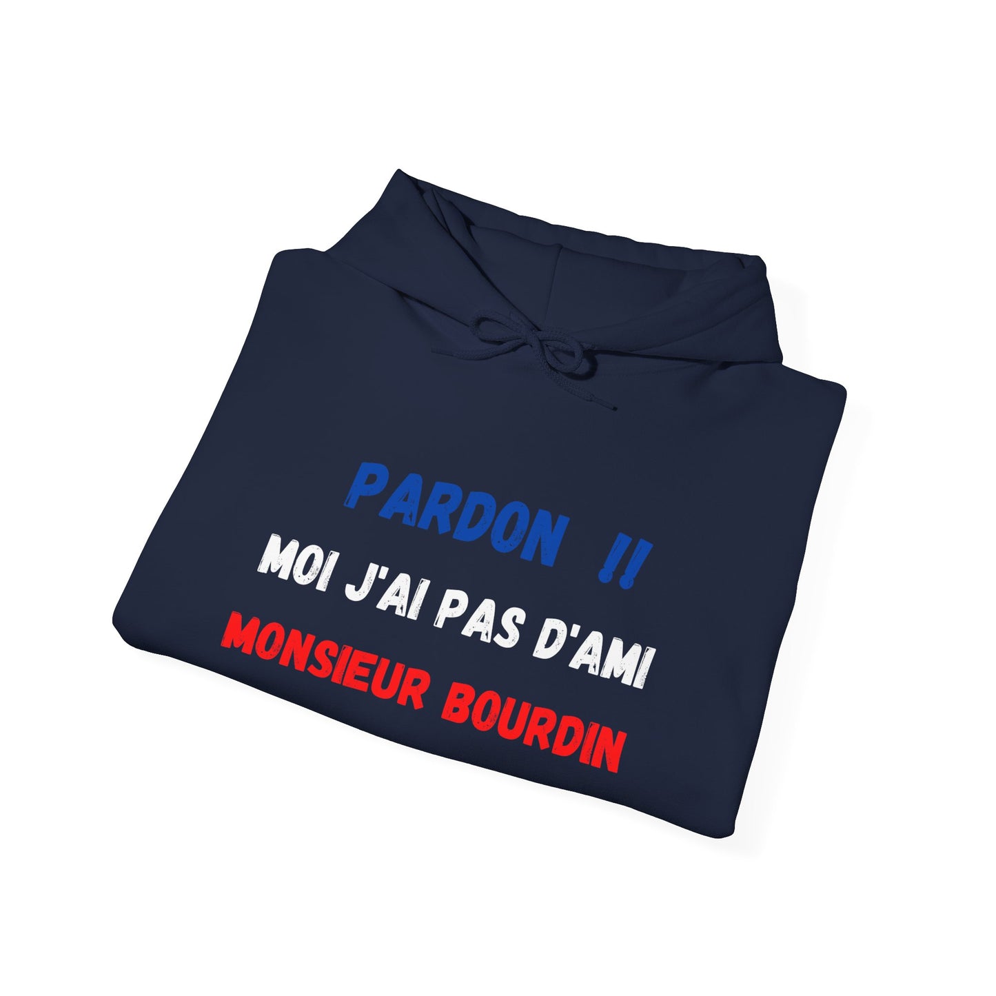 Hoodie unisexe drôle - Sweat-shirt graphique J'ai pas d'amis monsieur Bourdin