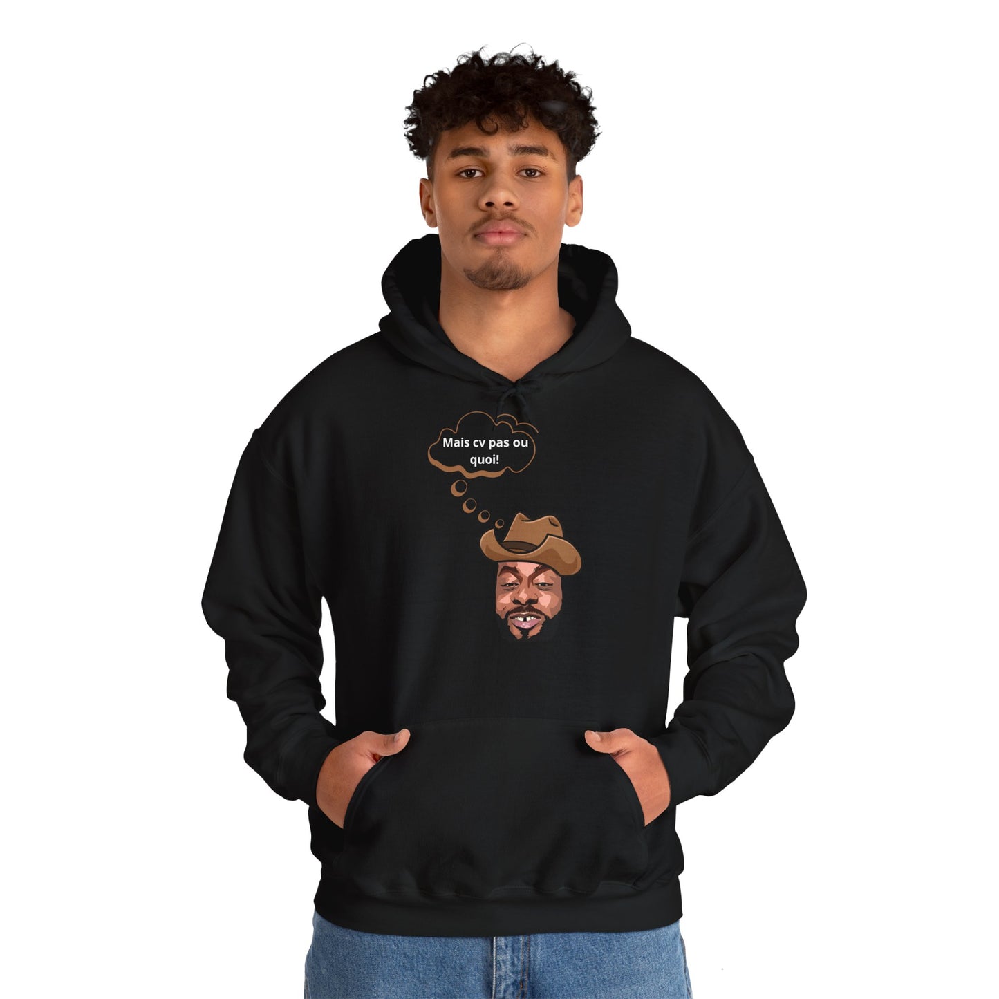 Hoodie unisexe drôle - Sweat-shirt graphique Binobile Mais cv pas ou quoi