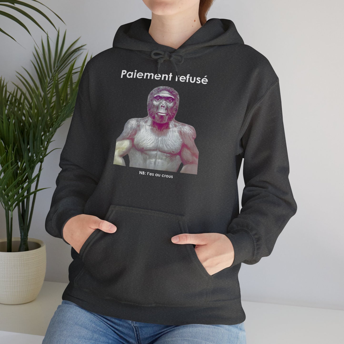 Hoodie unisexe drôle - Sweat-shirt graphique Quoicoubeh Paiement refusé