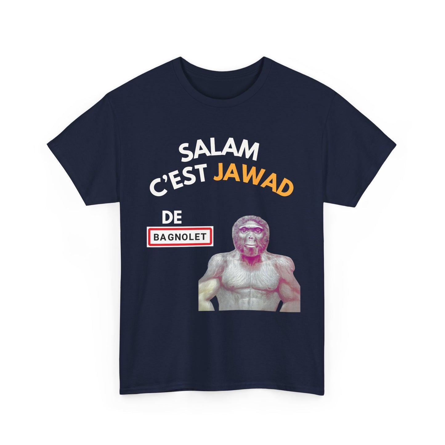 T-shirt humoristique unisexe en coton épais - Bassem Salam c'est Jawad de Bagnolet