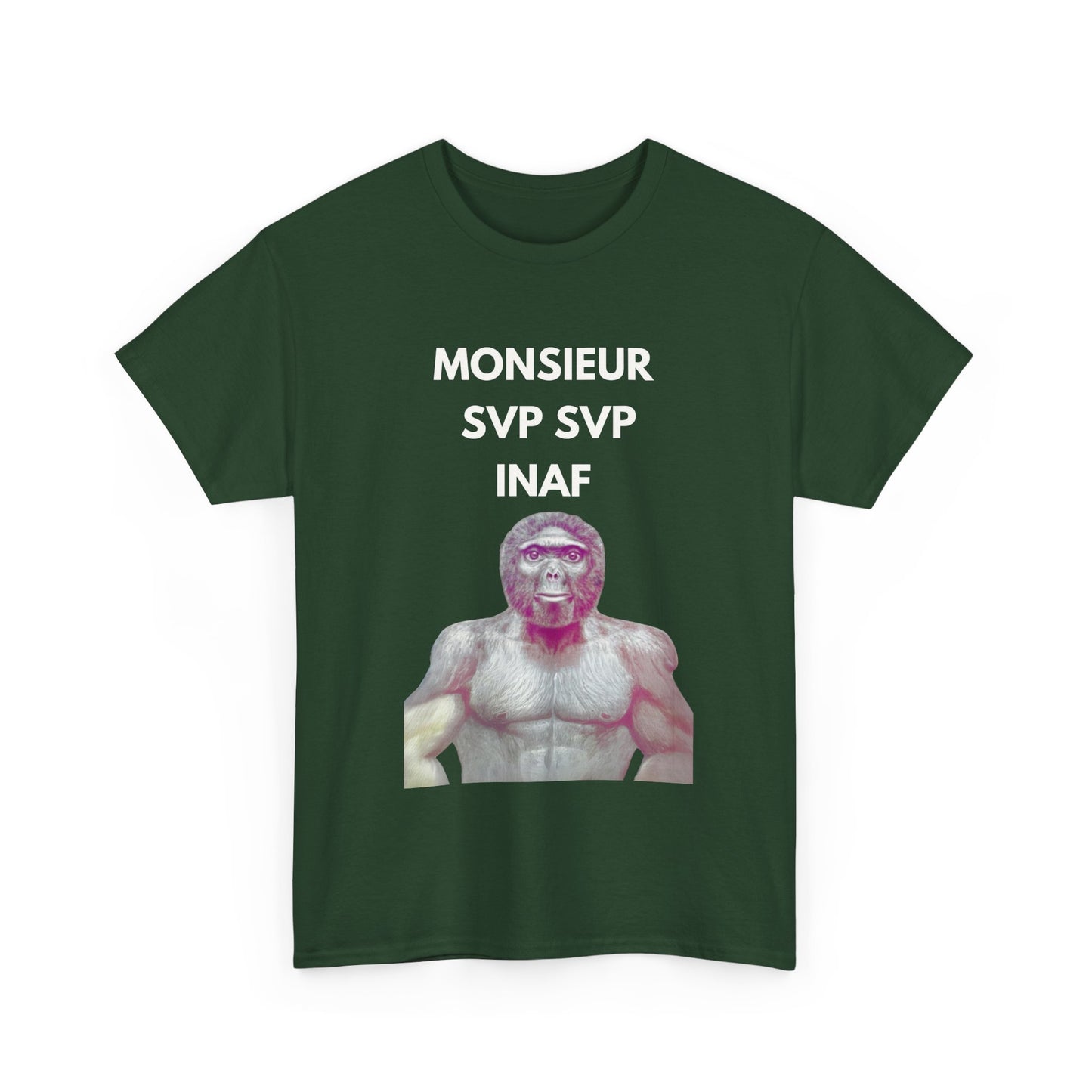 T-shirt humoristique unisexe en coton épais - Monsieur Svp Inaf