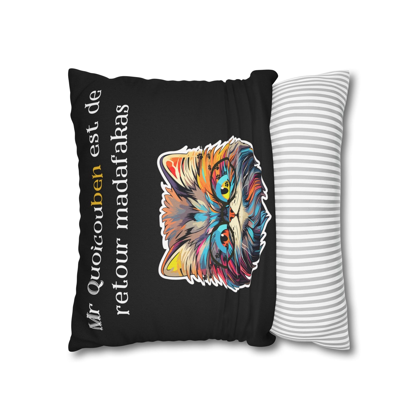 Taie d’oreiller Amusante – Décoration Humoristique pour la Maison Quoicoubeh madafakas