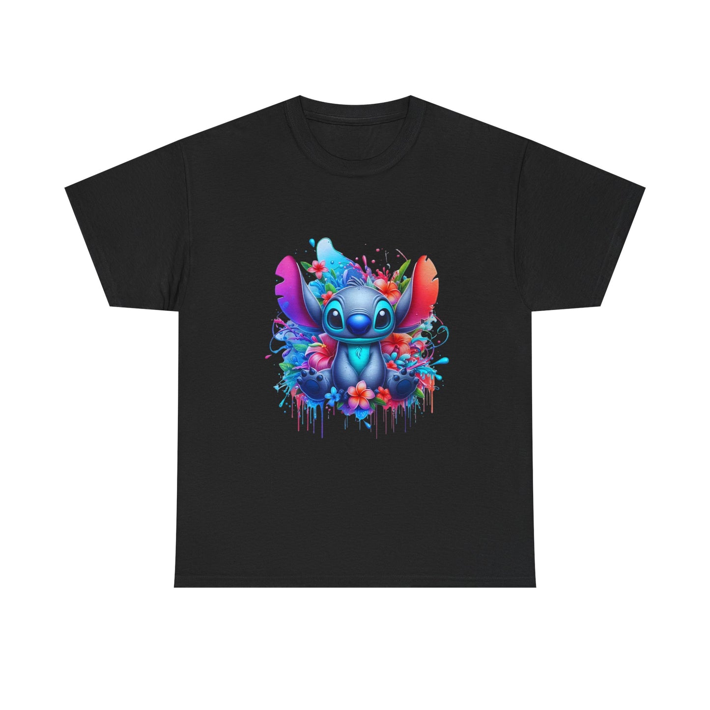 T-shirt humoristique unisexe en coton épais - Stitch
