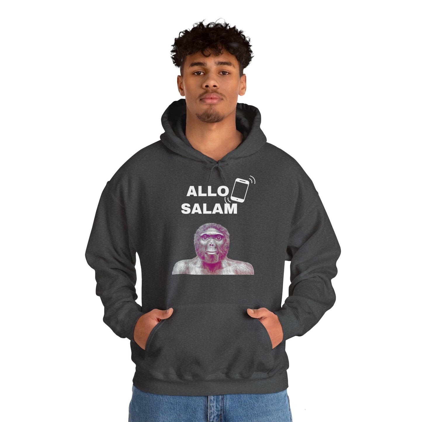 Hoodie unisexe drôle - Sweat-shirt graphique 'Allo Salam'