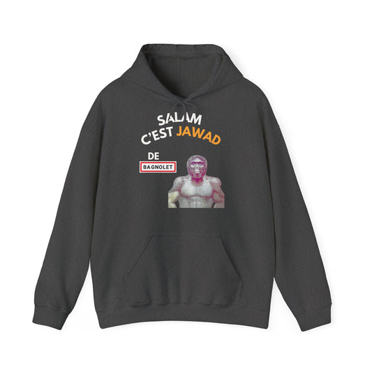 Hoodie unisexe drôle - Sweat-shirt graphique Quoicoubeh  Salam c'est jawad de Bagnolet