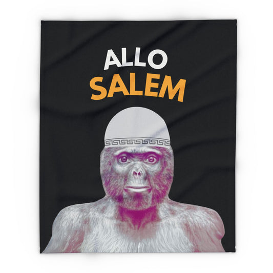 Plaid en polaire arctique Le singe Allo salam