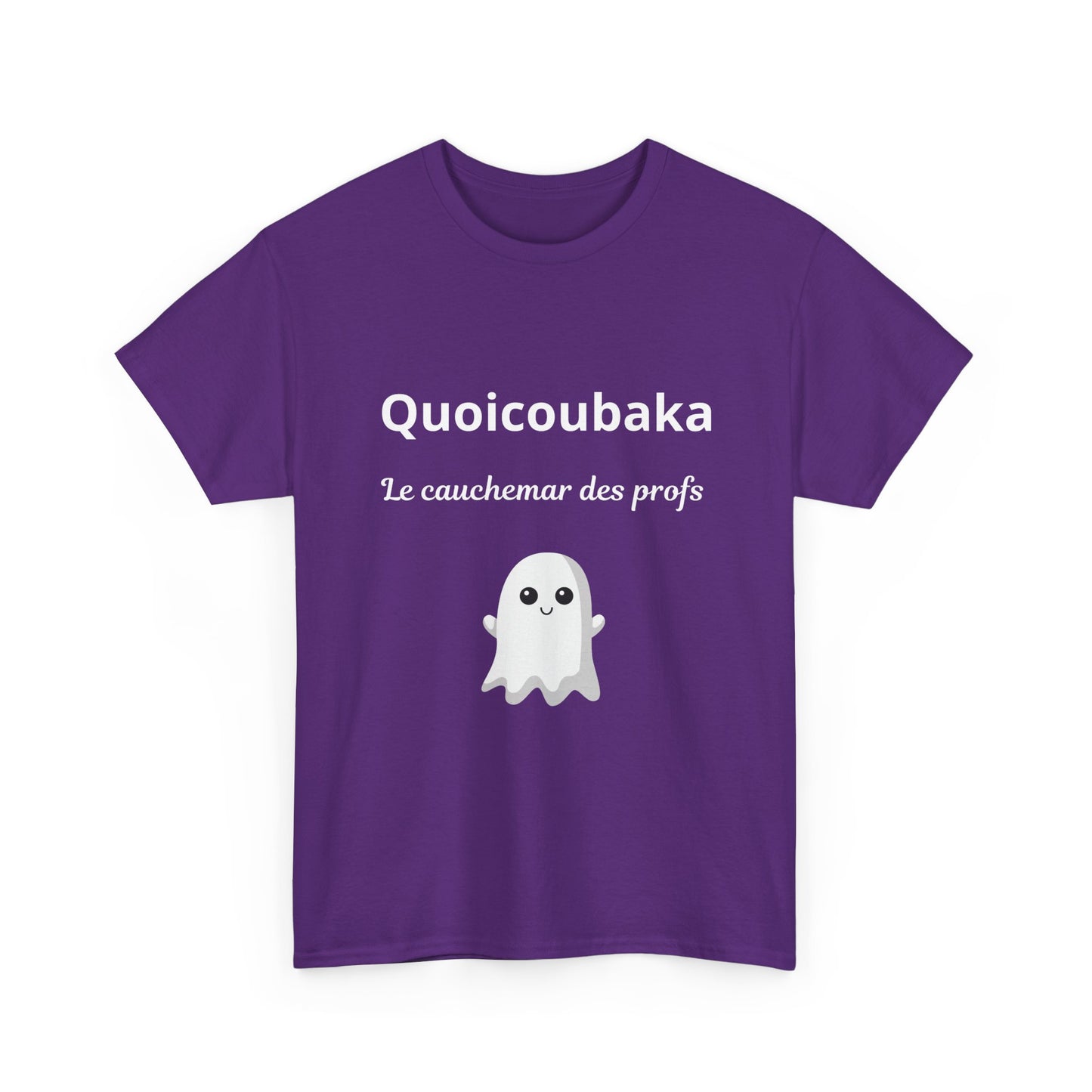 T-shirt humoristique unisexe en coton épais -Trend Quoicoubeh