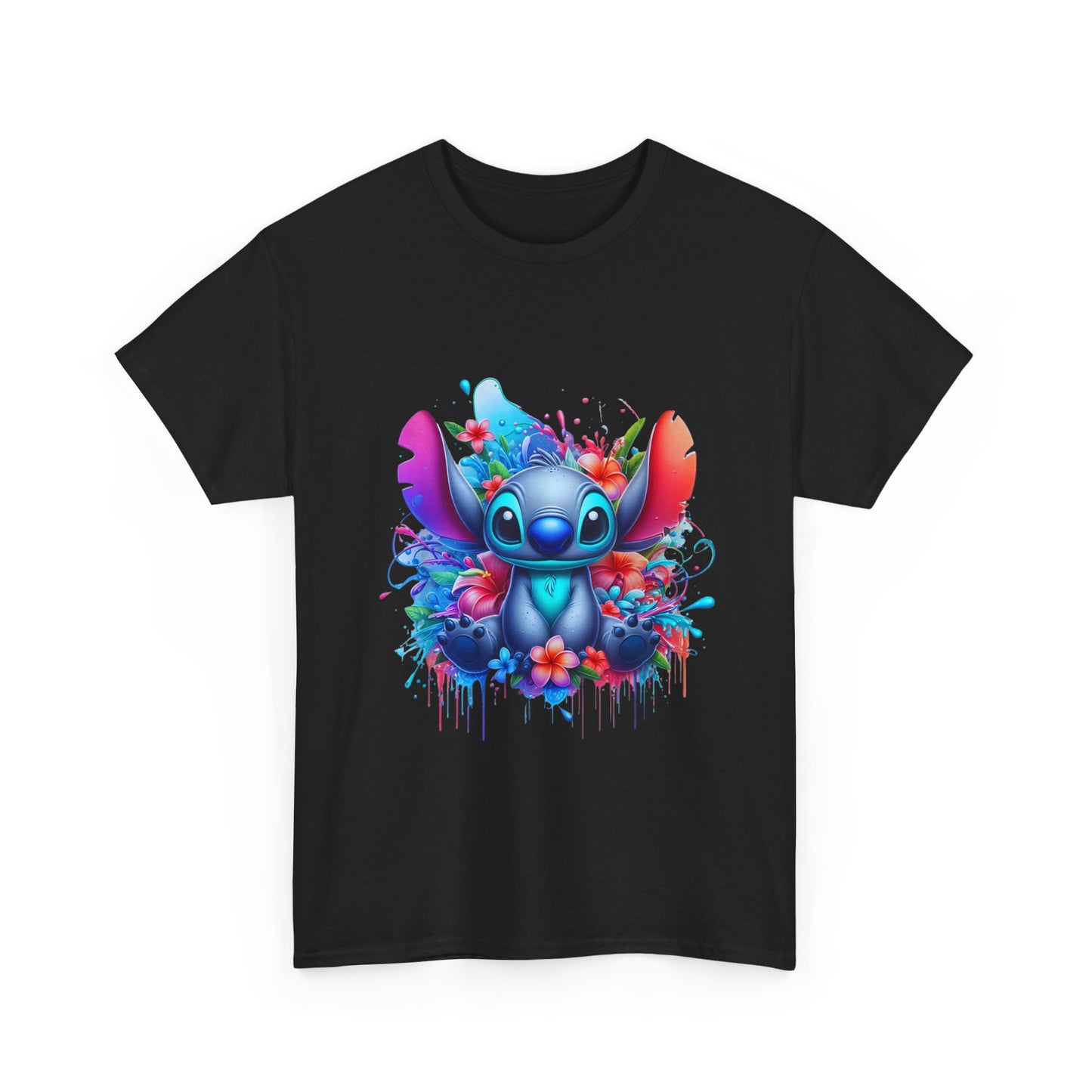 T-shirt humoristique unisexe en coton épais - Stitch
