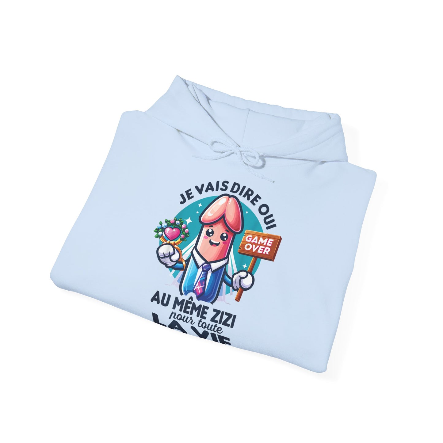 Hoodie unisexe drôle - Sweat-shirt graphique Je vais dire oui au même Zizi toute la vie