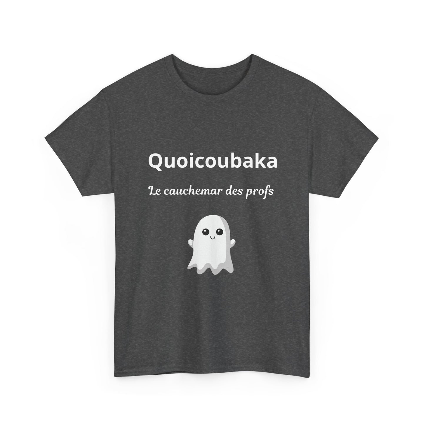 T-shirt humoristique unisexe en coton épais -Trend Quoicoubeh