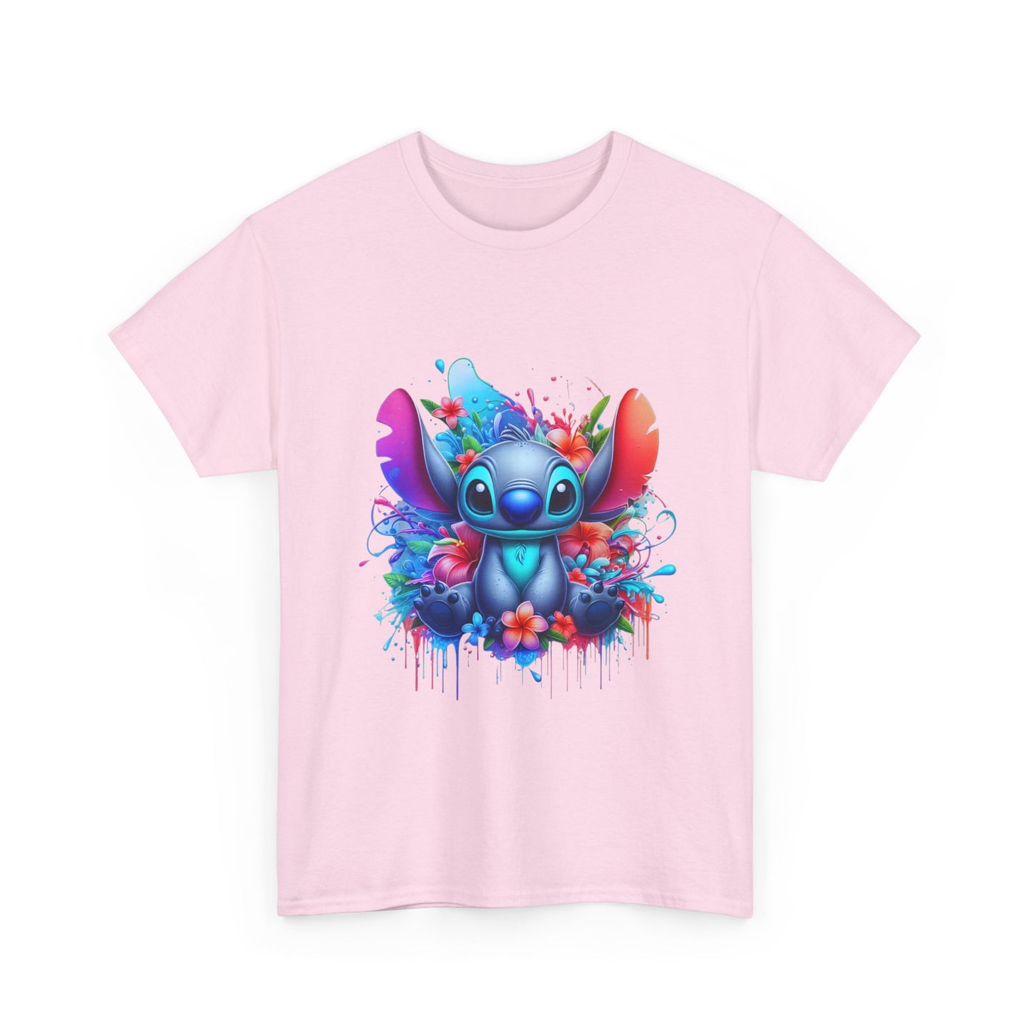 T-shirt humoristique unisexe en coton épais - Stitch