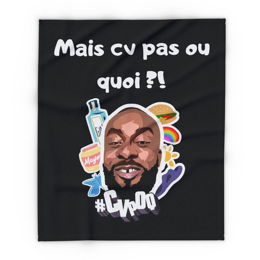 Plaid en polaire arctique Binobile Mais cv pas ou quoi