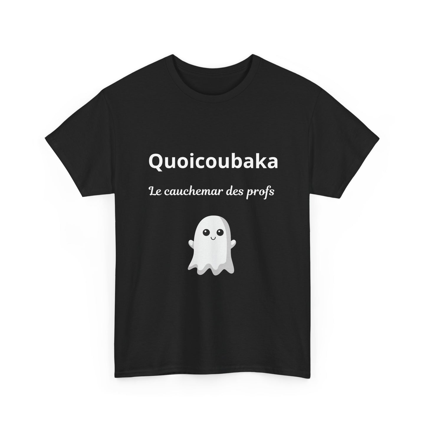 T-shirt humoristique unisexe en coton épais -Trend Quoicoubeh
