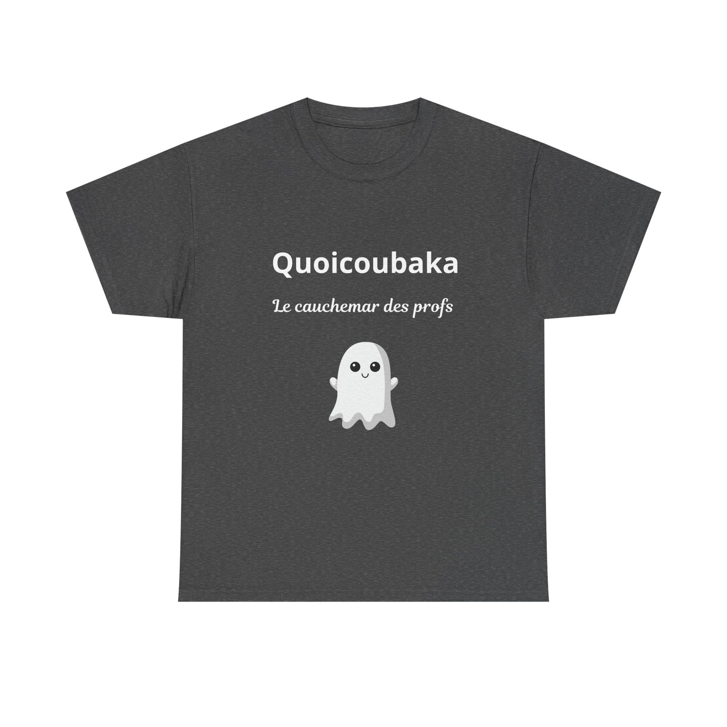 T-shirt humoristique unisexe en coton épais -Trend Quoicoubeh