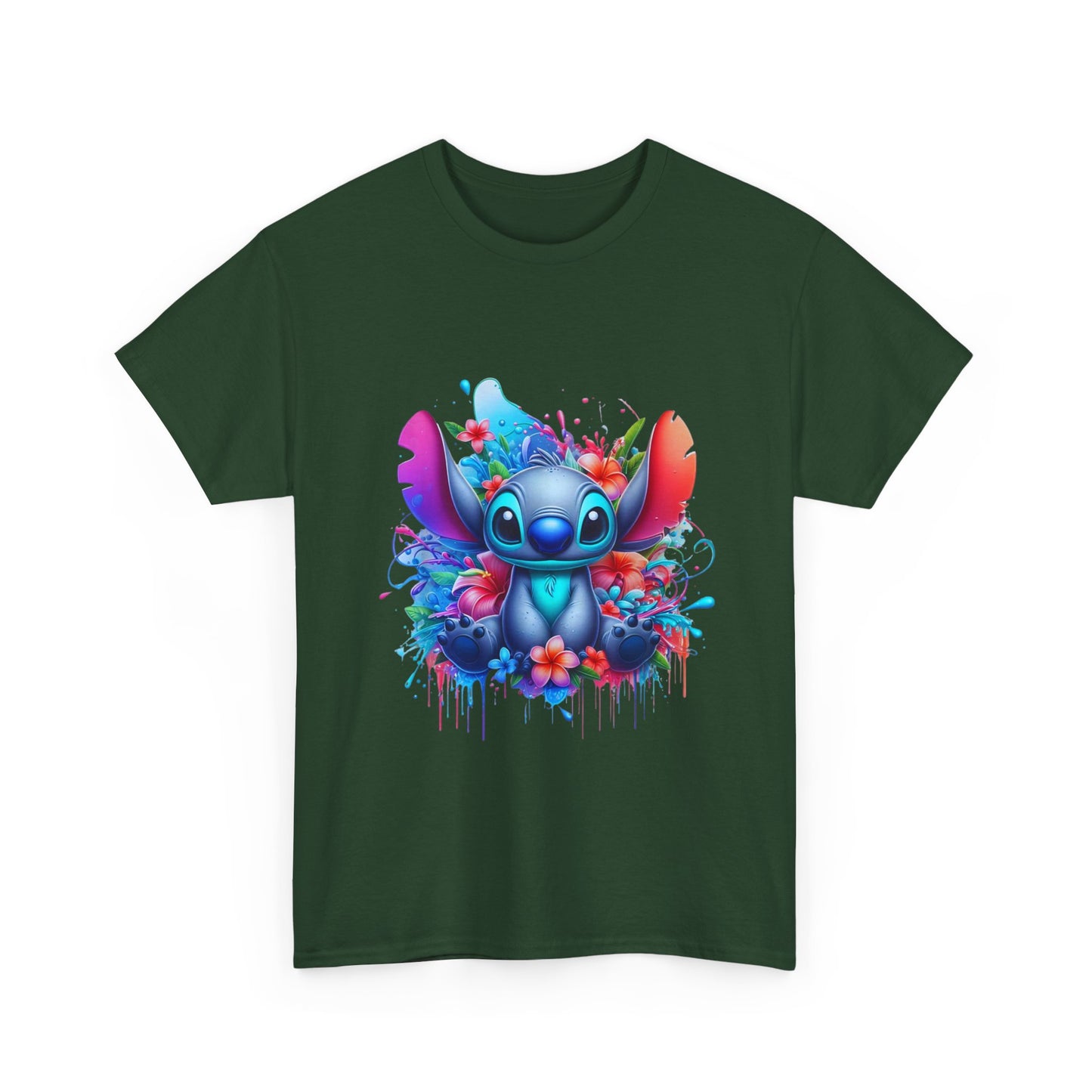 T-shirt humoristique unisexe en coton épais - Stitch