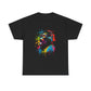 T-shirt humoristique unisexe en coton épais -Monkey hurlant
